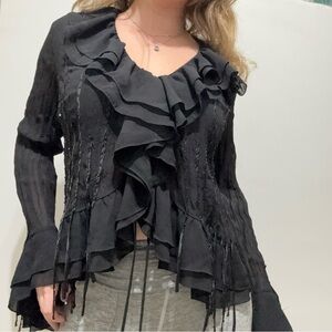 Whimsygoth beaded long sleeve size L